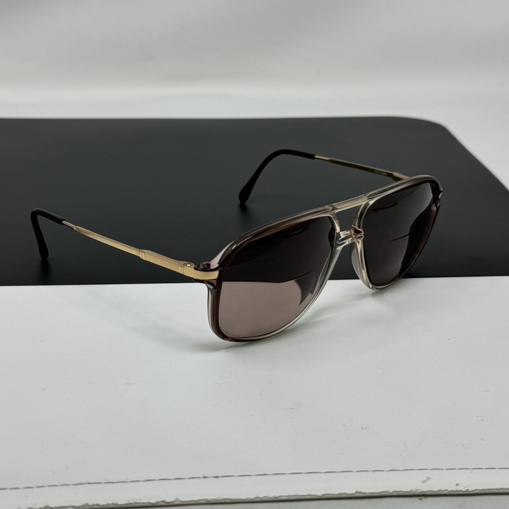 Vintage Luxottica Alan Eyeglasses Frames 58 [] 14 Grey Ash Italy Aviator